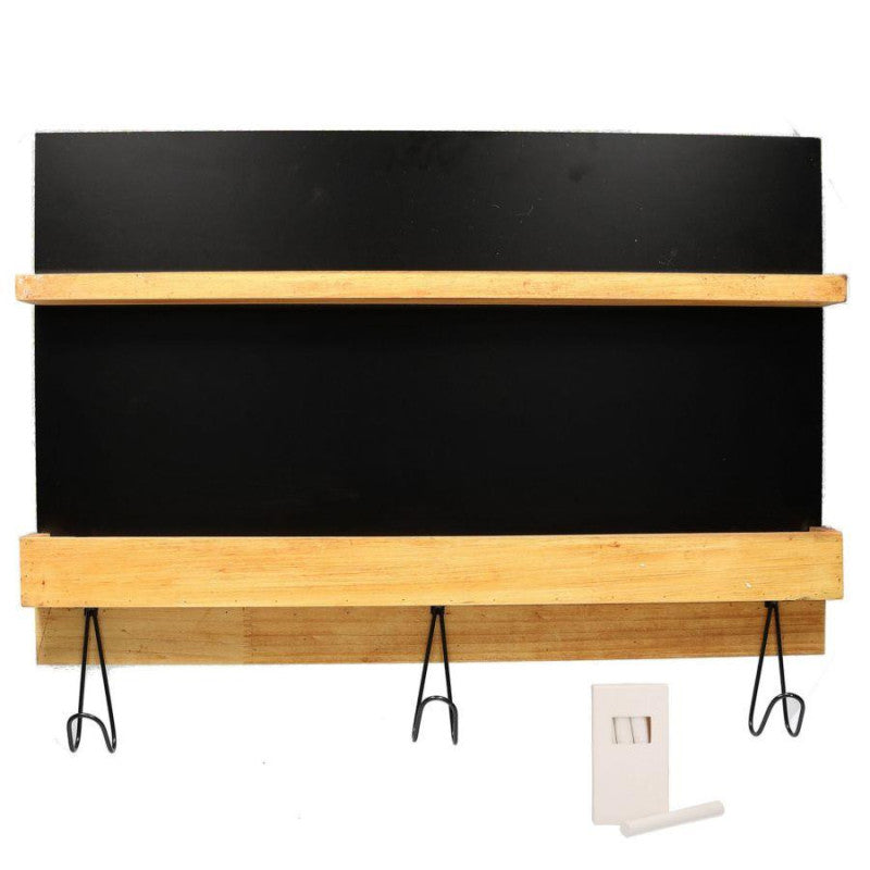 Lavagna con appendino legno 3 posti e gessetto cm 60x40/47x8