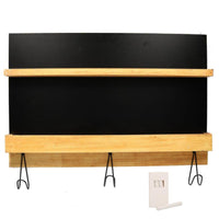 Lavagna con appendino legno 3 posti e gessetto cm 60x40/47x8