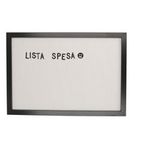 Lavagna cornice nera legno con lettere inseribili rettangolare cm33x47x2
