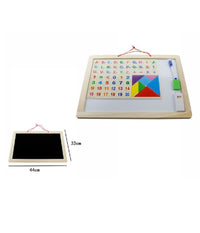 Lavagna Doppia Funzione Bianca Nera Gessetto Pennarello Cancellino Lettere 07300         