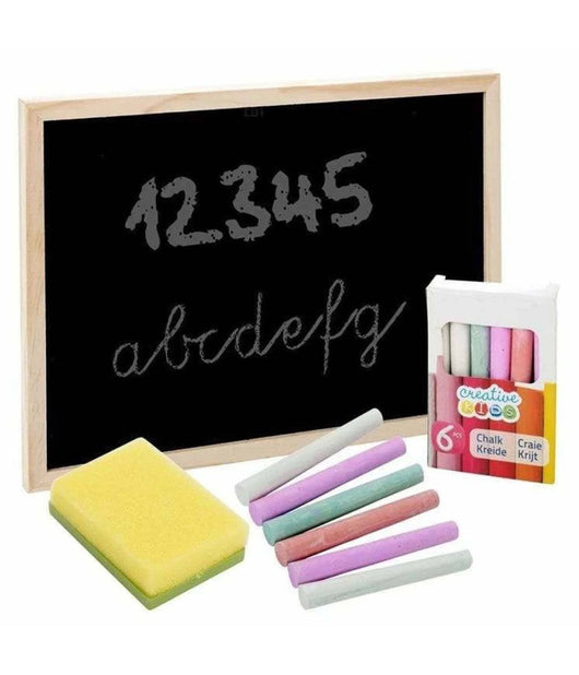 Lavagna Giocattolo Per Bambini Con 12 Gessetti E Cassino In Grafite 29 X 21 Cm         