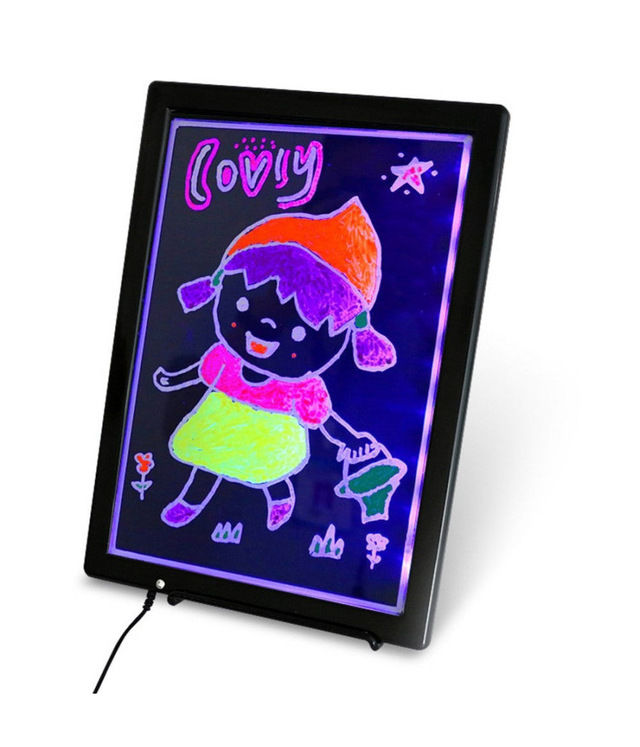 Lavagna Insegna Luminosa A Led Riscrivibile 40x60 Per Pub Ristorante Bar Negozio         