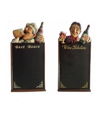 Lavagna legno cuoco con bicchiere rettangolare 2 assortiti Entrambi