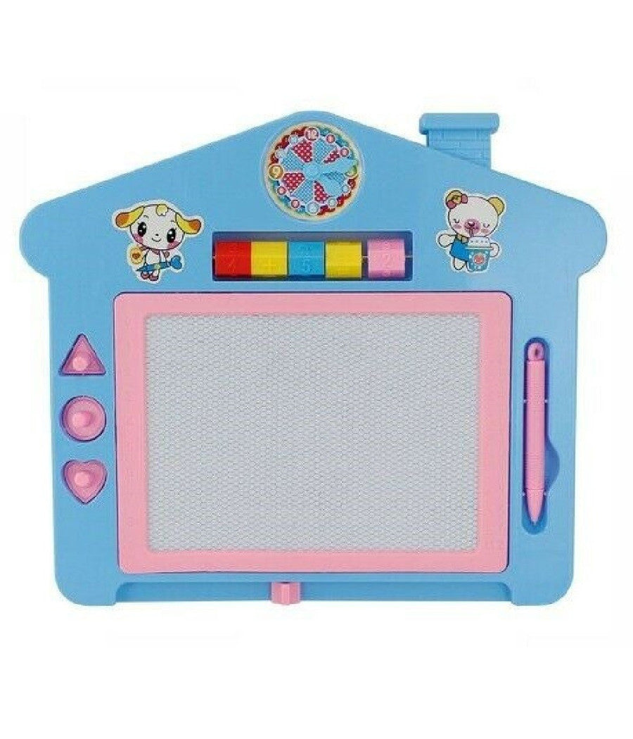 Lavagna Magica Casetta Con Pennarello Formine Cancellabile Bambini Bimbi 07678         