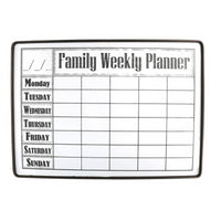 Lavagna metallo settimana con pennarello rettangolare cm71x51x2