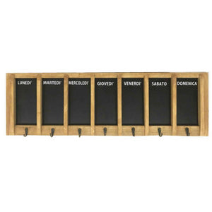 Lavagna settimana con appendino legno 7posti e gessetto cm80x25x4