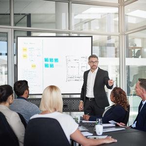 Lavagna mobile da 120x90cm con supporto pannello e accessori, Lavagna a 2 lati da pavimento per casa ufficio aula Nero-Lavagne