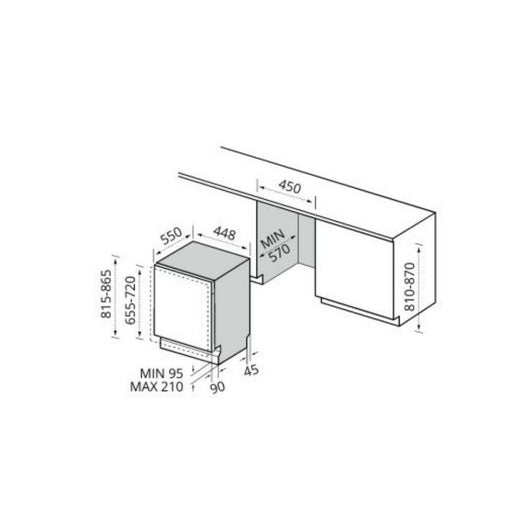 Lavastoviglie ad incasso MKDWFI450710EPE 7 programmi 10 coperti 45 cm Master Kitchen