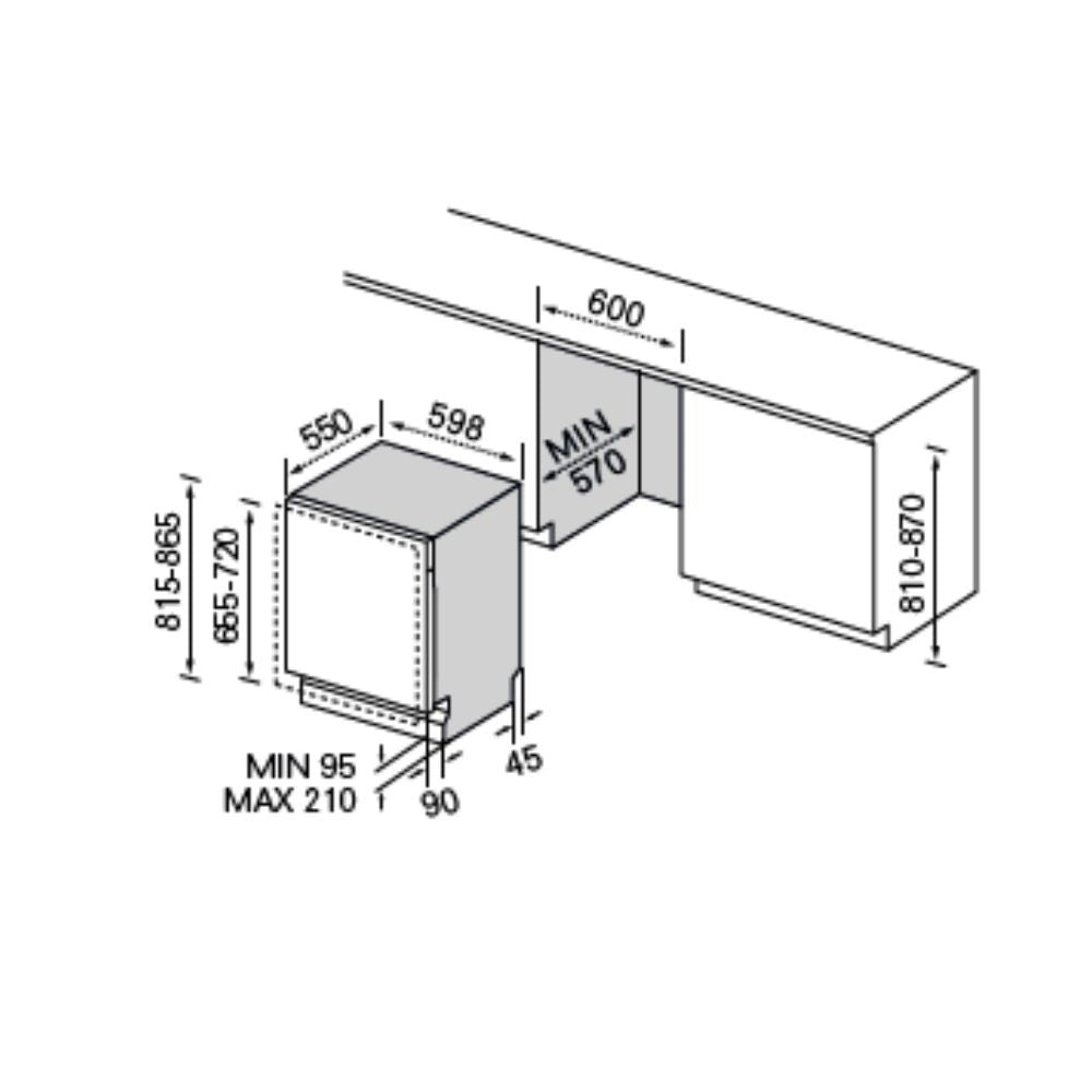 Lavastoviglie incasso Master Kitchen MKDWFI6512ES 12 coperti classe E