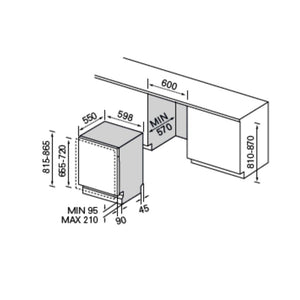 Lavastoviglie incasso Master Kitchen MKDWFI6512ES 12 coperti classe E