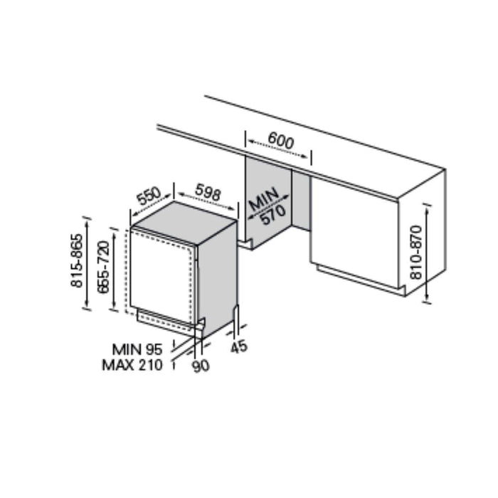 Lavastoviglie incasso Master Kitchen MKDWFI6512ES 12 coperti classe E