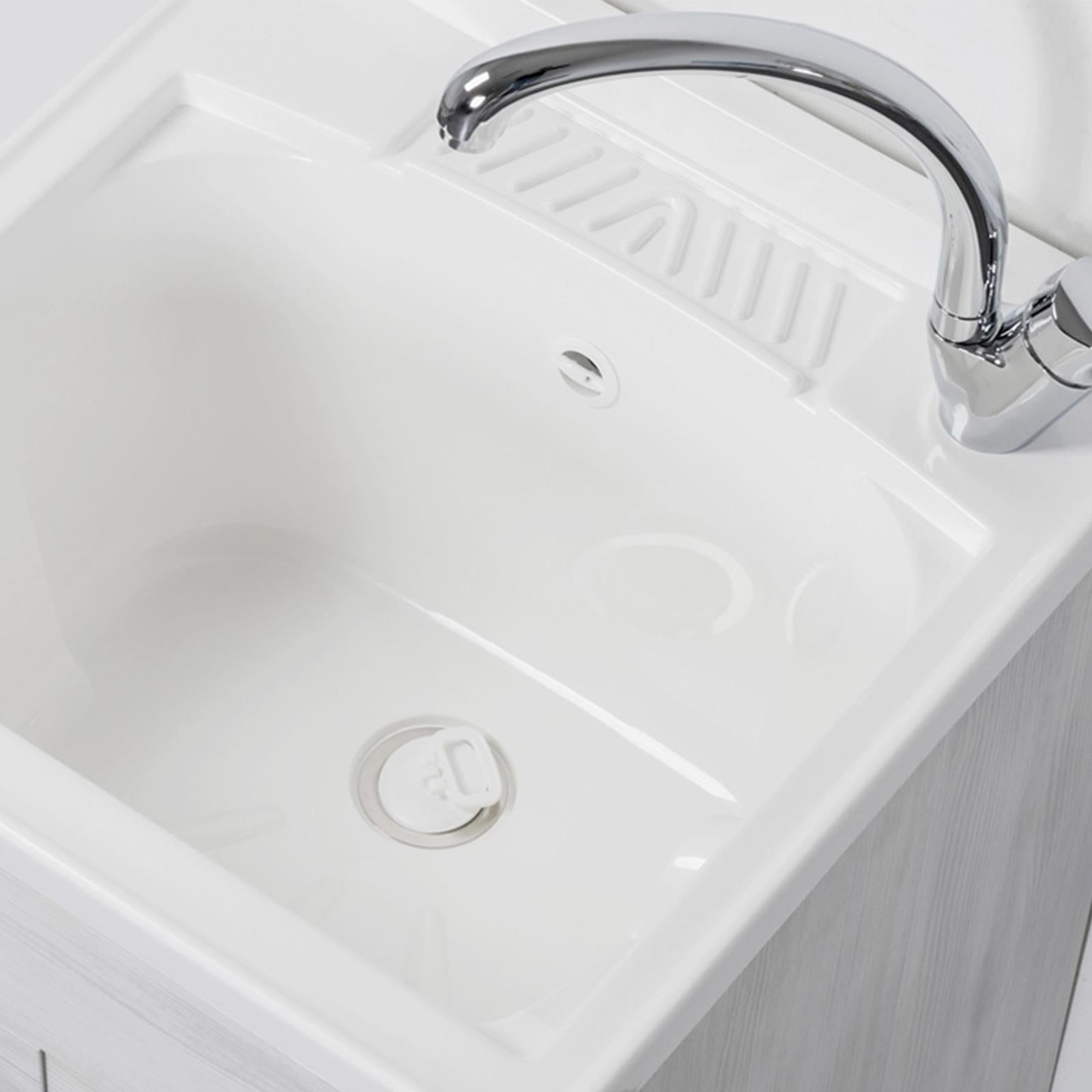 Lavatoio 2 ante da cm 60x50 colore rovere bianco