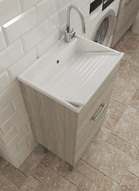 Lavatoio anta unica da cm 45x50 colore rovere bianco - HDcasa