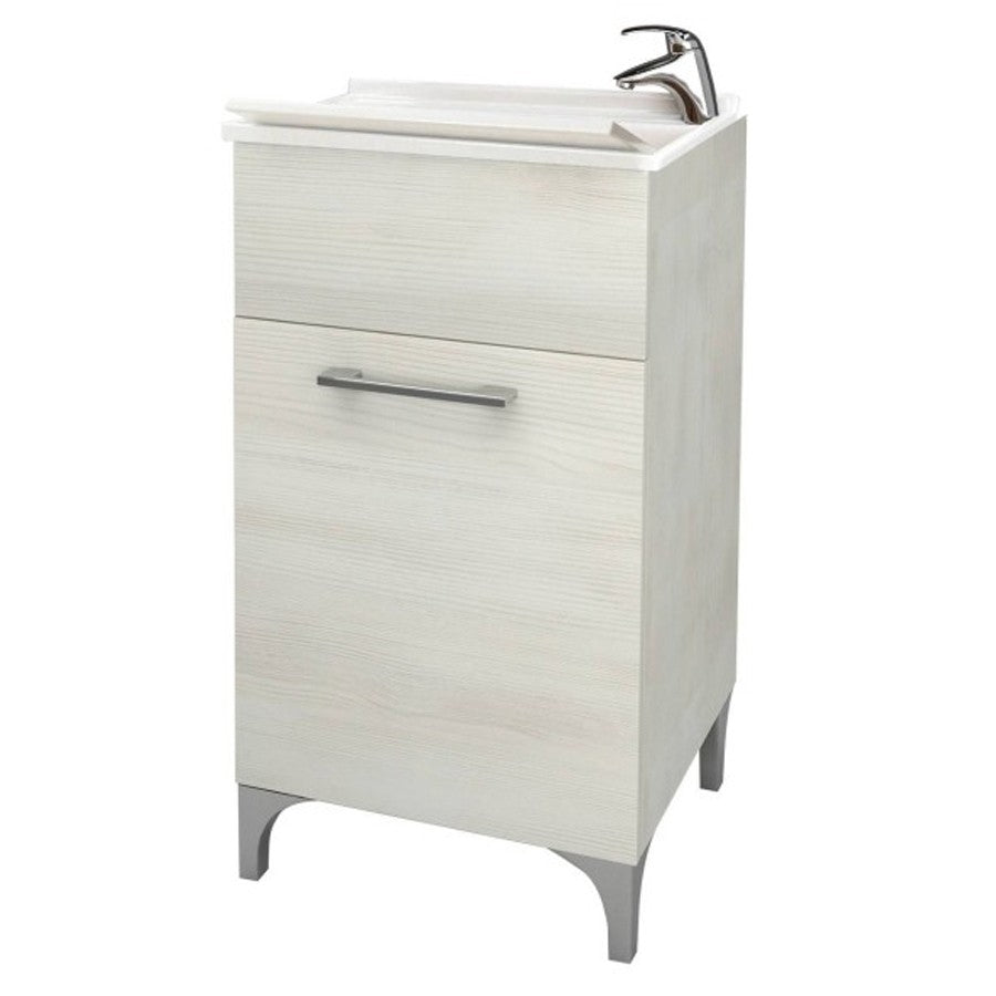 Lavatoio anta unica da cm 45x50 colore rovere bianco - HDcasa