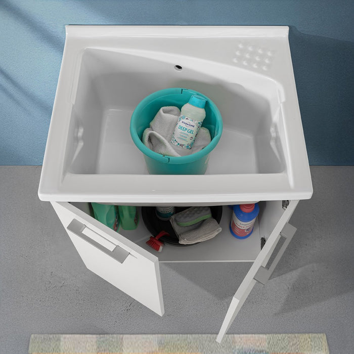 Lavatoio in ceramica 75x61 cm ad incasso per mobile modello Revine