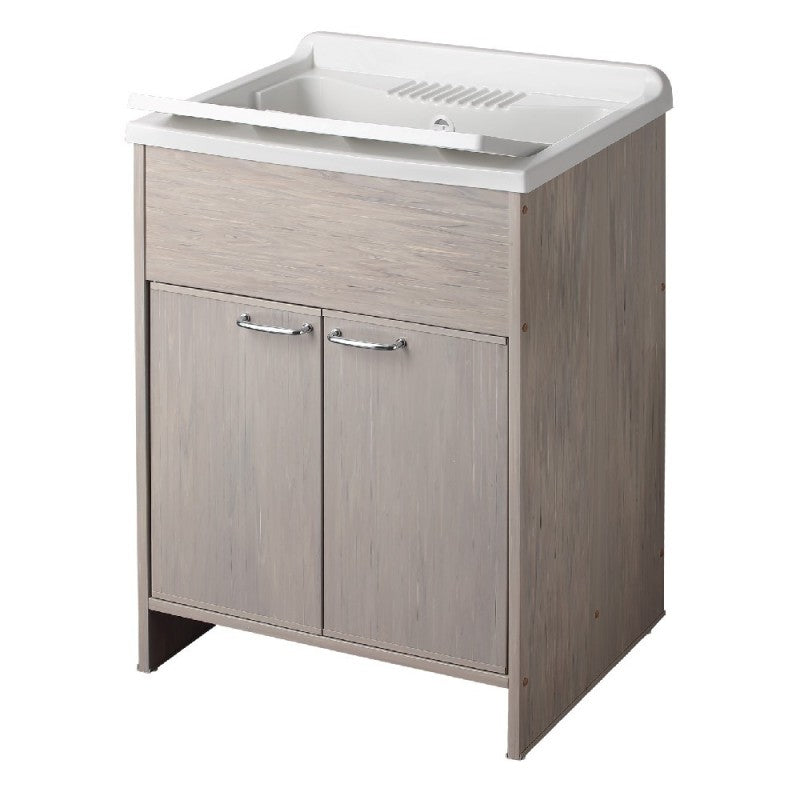 Lavatoio in resina 60x50 in kit colore rovere