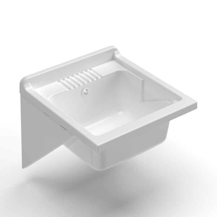 Lavatoio in Resina con Staffe Di Supporto Basis 45x50cm Mongardi