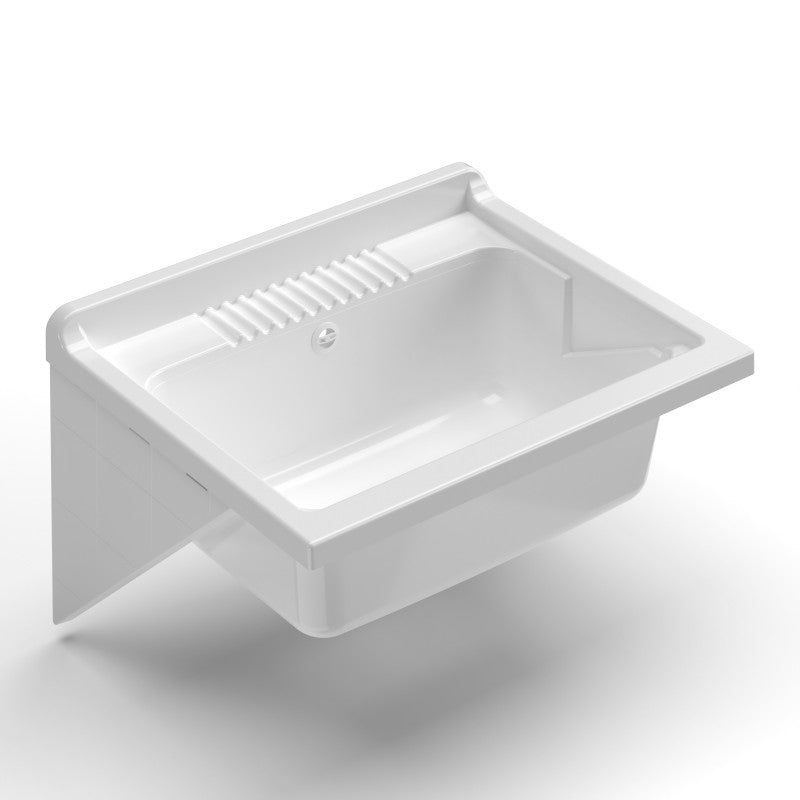 Lavatoio in Resina con Staffe Di Supporto Basis 60x50cm Mongardi