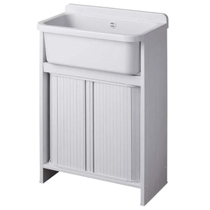 Lavatoio Negrari con Serrandine per interno/esterno Orazio 5000PMC vasca in PP 55x34 h 89 cm