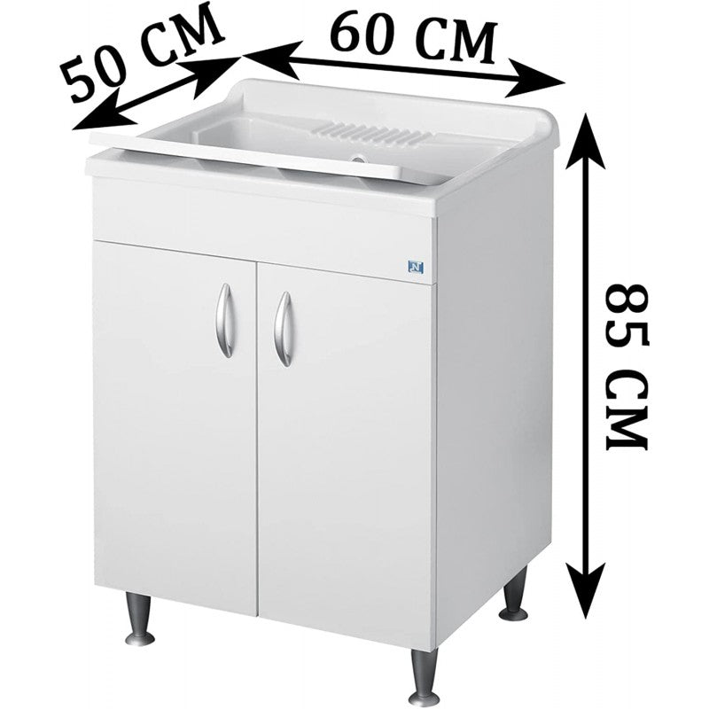 Lavatoio Negrari ECO 6002 spessore 18 mm vasca in PP 60x50 cm