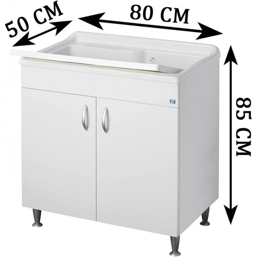 Lavatoio Negrari ECO 6010 spessore 18 mm vasca in PP 45x50 cm