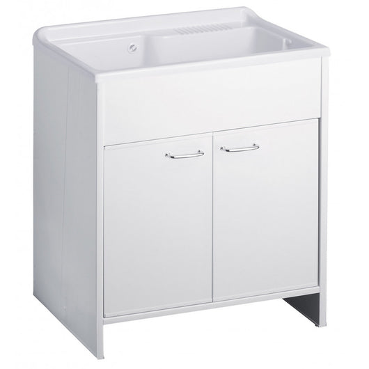 Lavatoio Negrari per interno/esterno in Resina Garden 9010K con Vasca in PP 80x50 h85 cm