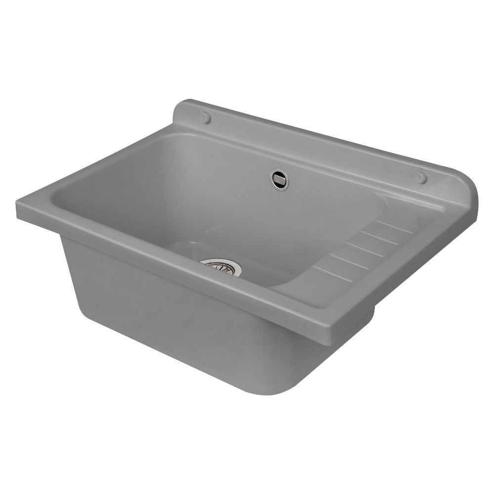 Lavatoio Pilozzo a muro 58x38 cm in polipropilene Grigio Mod. 2051FGSCAT