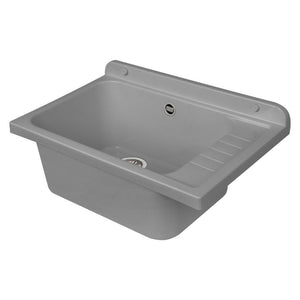 Lavatoio Pilozzo a muro 58x38 cm in polipropilene Grigio Mod. 2051FGSCAT