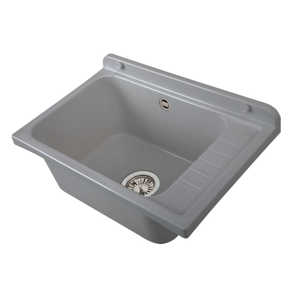 Lavatoio Pilozzo a muro 58x38 cm in polipropilene Grigio Mod. 2051FGSCAT