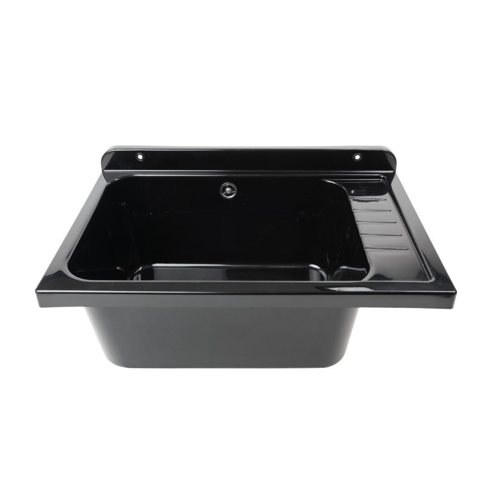 Lavatoio Pilozzo a muro 58x38 cm in polipropilene nero lucido 2051FNSCAT