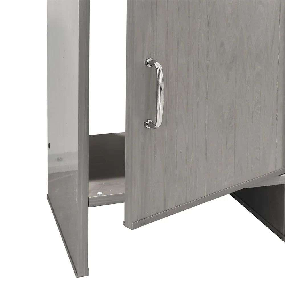 Lavatoio salvaspazio 42x34 cm in plastica grigia con vasca e scarico