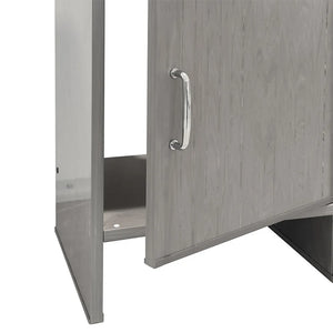 Lavatoio salvaspazio 42x34 cm in plastica grigia con vasca e scarico