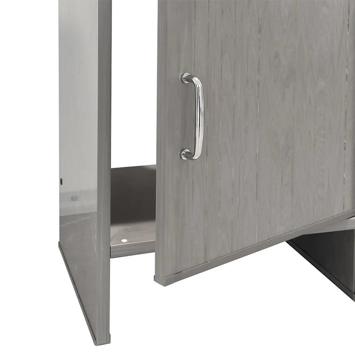 Lavatoio salvaspazio 42x34 cm in plastica grigia con vasca e scarico