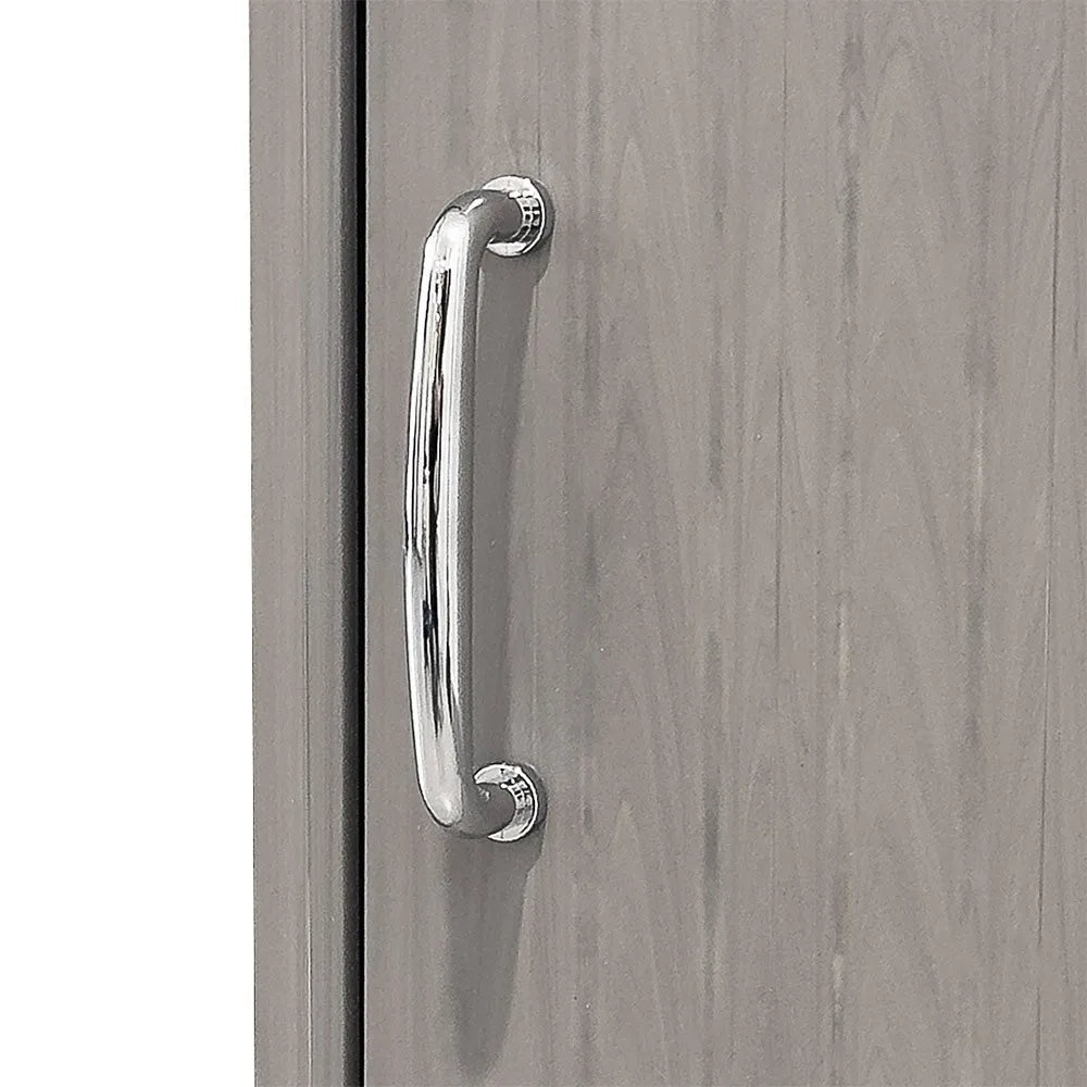 Lavatoio salvaspazio 42x34 cm in plastica grigia con vasca e scarico