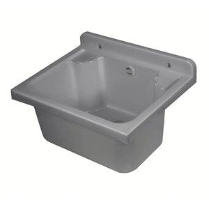 Lavatoio salvaspazio 42x34 cm in plastica grigia con vasca e scarico