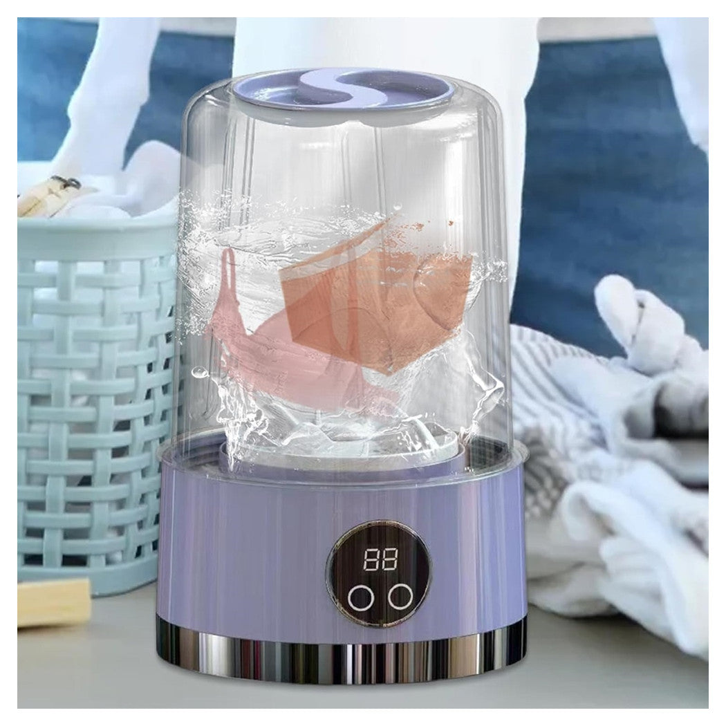 Trade Shop - Lavatrice Portatile Pulizia Mutande Silenziosa Wireless Per Dormitori Campeggio Viaggio -