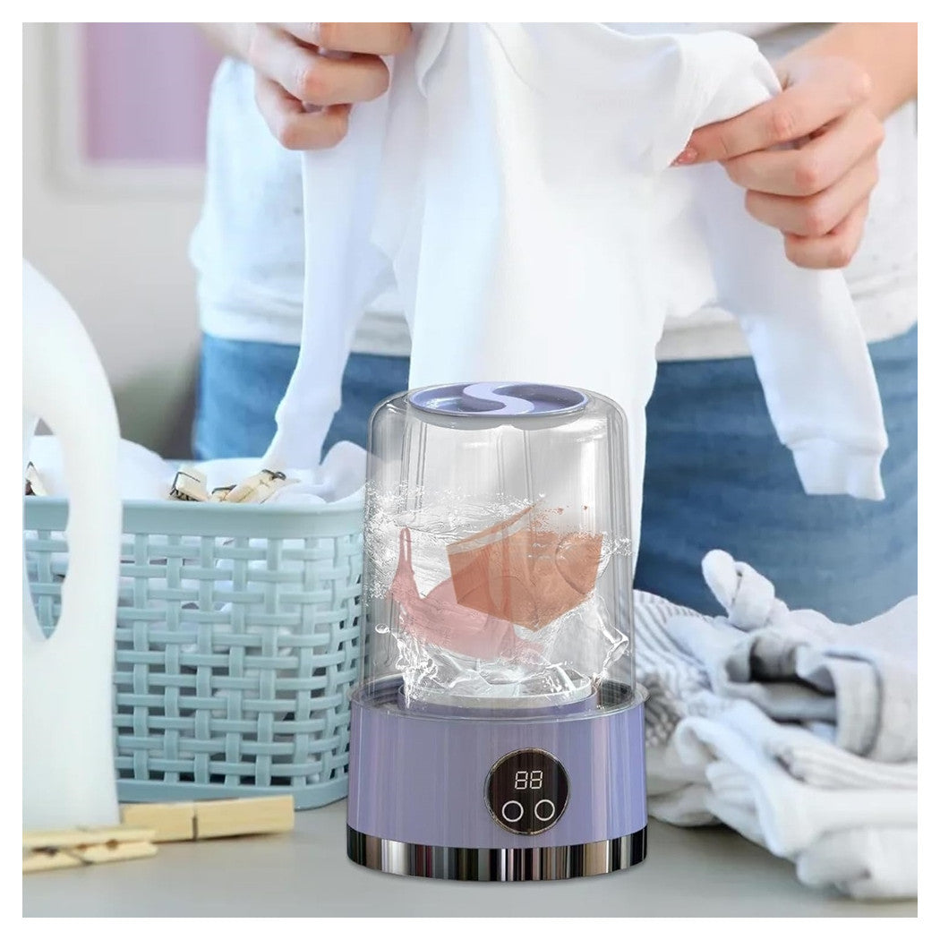 Trade Shop - Lavatrice Portatile Pulizia Mutande Silenziosa Wireless Per Dormitori Campeggio Viaggio -