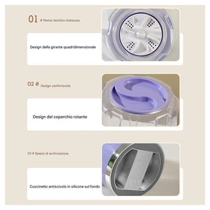 Trade Shop - Lavatrice Portatile Pulizia Mutande Silenziosa Wireless Per Dormitori Campeggio Viaggio -