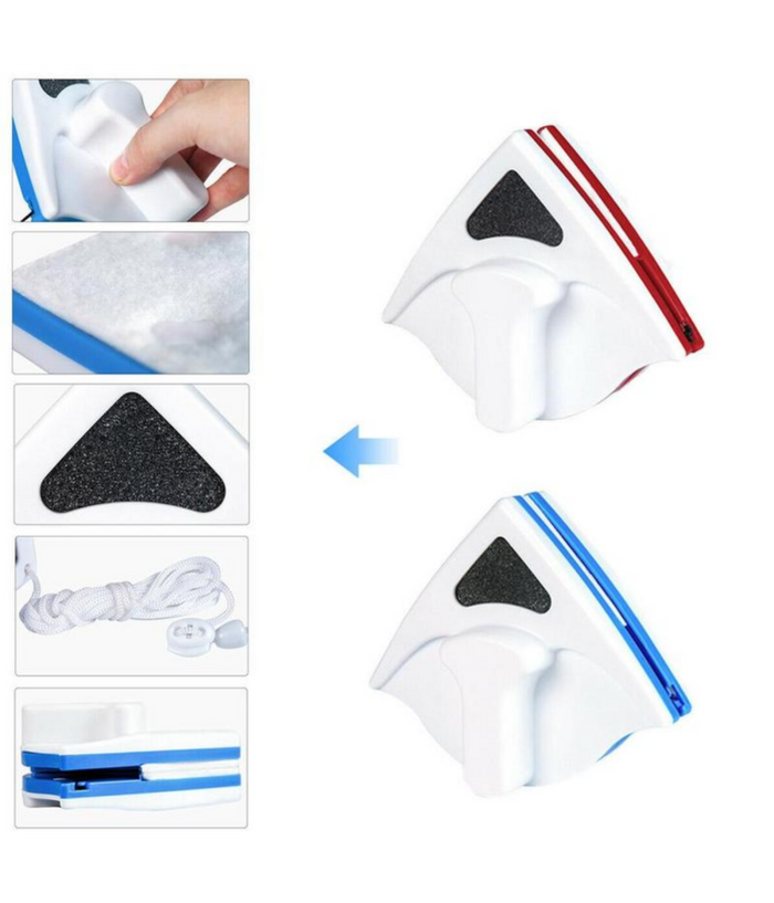 Lavavetri Magnetico Pulisci Vetro Con Calamita Pulizia Vetri Magnetico Angolare         