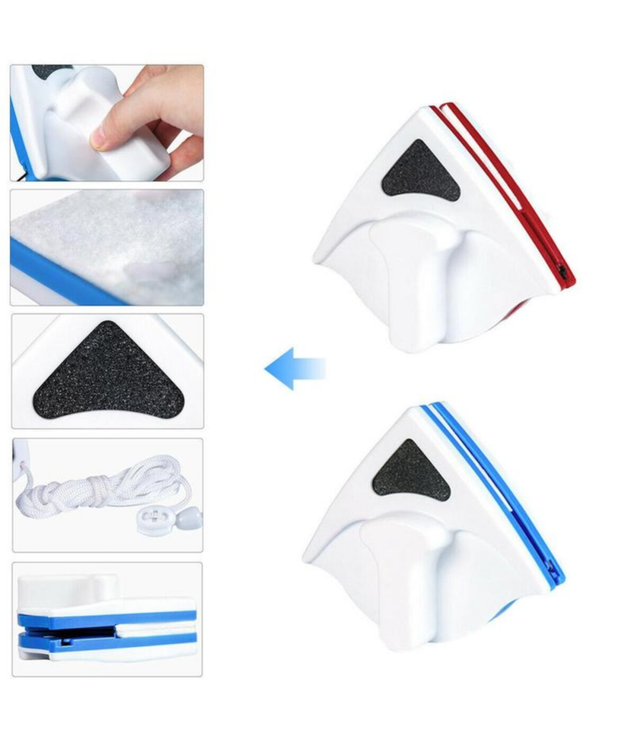 Lavavetri Magnetico Pulisci Vetro Con Calamita Pulizia Vetri Magnetico Angolare         