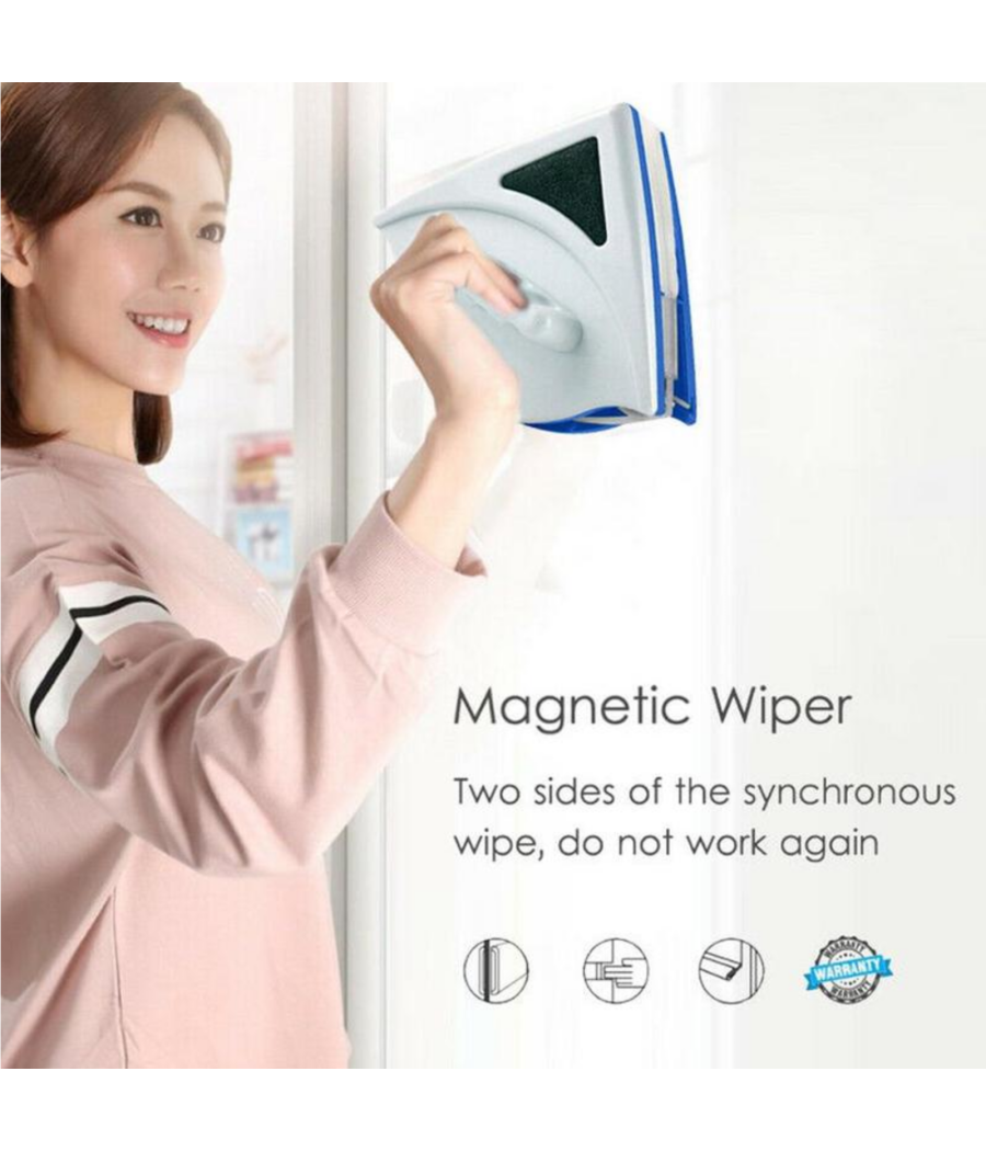 Lavavetri Magnetico Pulisci Vetro Con Calamita Pulizia Vetri Magnetico Angolare         