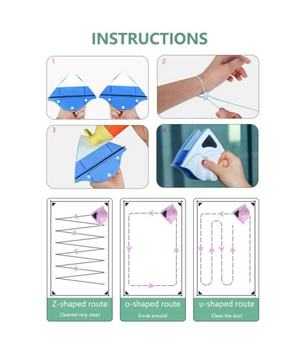 Lavavetri Magnetico Pulisci Vetro Con Calamita Pulizia Vetri Magnetico Angolare         