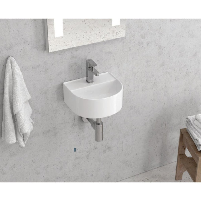Lavabo sospeso a mezzaluna VOLANA 32x29x13 cm