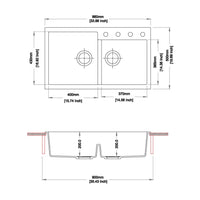 Lavello 2 vasche croma TIPTOE N200