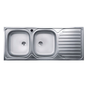 Lavello appoggio 50 series 120x50 cm 2 vasche SA127 destro