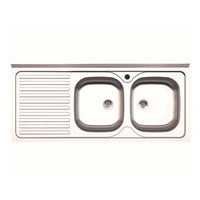 Lavello appoggio 50 series 120x50 cm SA127 sinistro