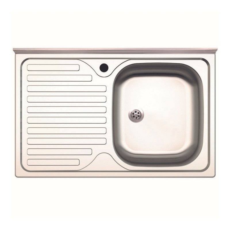 Lavello appoggio 80x50 SA216 1 vasca e gocciolatoio sinistro