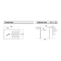 Lavello Classic 273 79x50 cm destro