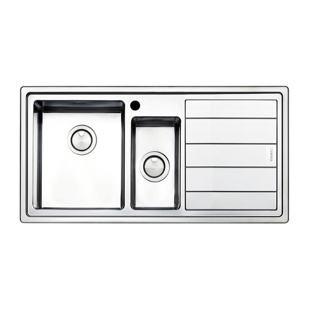 Samet Lavello cucina SAXT332 2 vasche e gocciolatoio destro 100x50 cm
