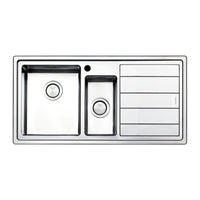 Samet Lavello cucina SAXT332 2 vasche e gocciolatoio destro 100x50 cm
